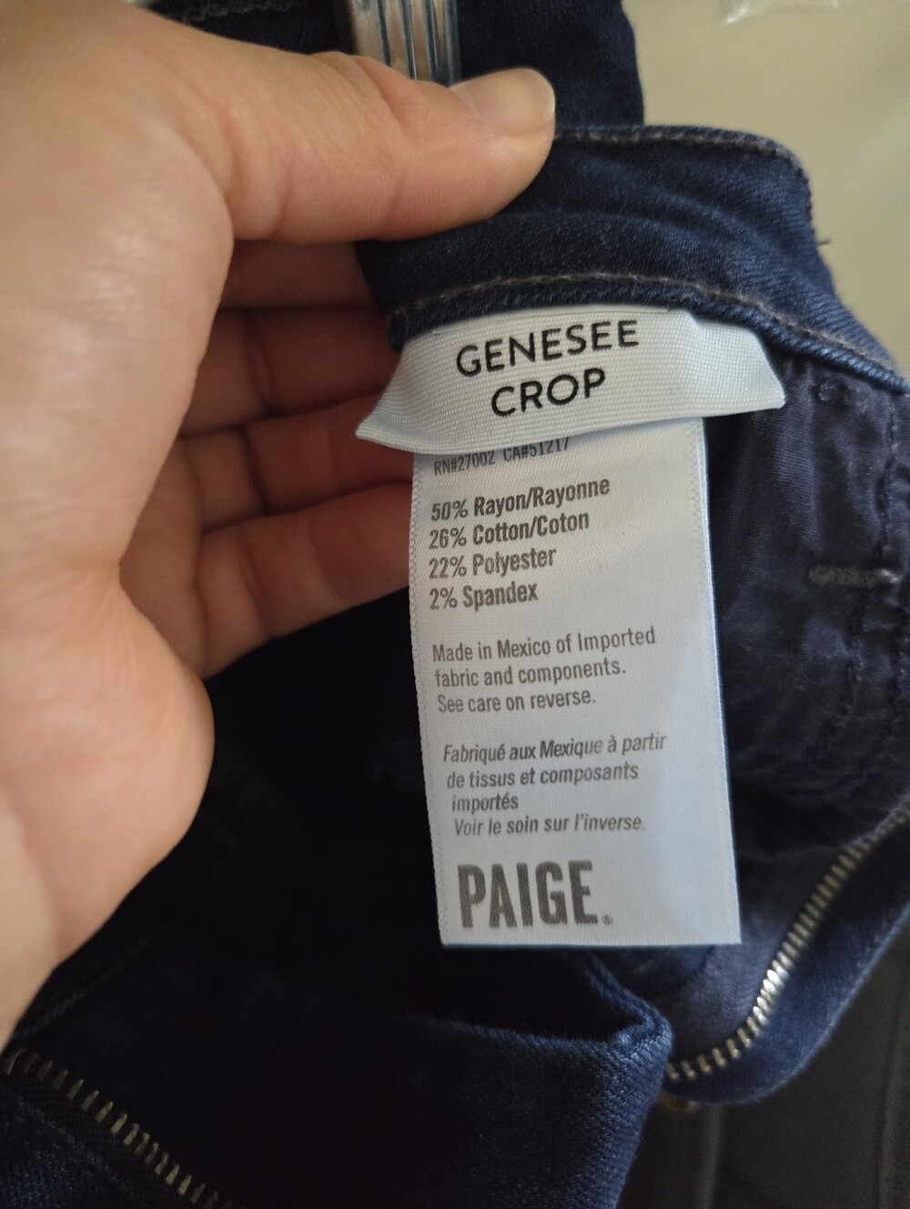 Paige Wide Leg High-Rise Genesee Crop Jeans - Picture 6 of 8